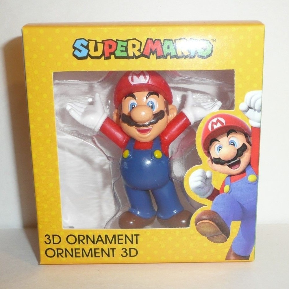 Super Mario Holiday Ornament Nintendo Xmas NES Bros Brothers 3D Happy Christmas
